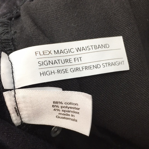 Lane Bryant High‎ RIse Girlfriend Straight Jeans Womens 26 Black Cotton Denim - Picture 9 of 11